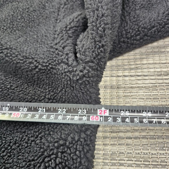 Fabletics Hoodie Womens Large Black Full Zip Sherpa Fleece Shacket Pockets Cozy - Picture 8 of 12